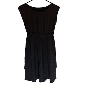 Theory linen blend black dress size 2